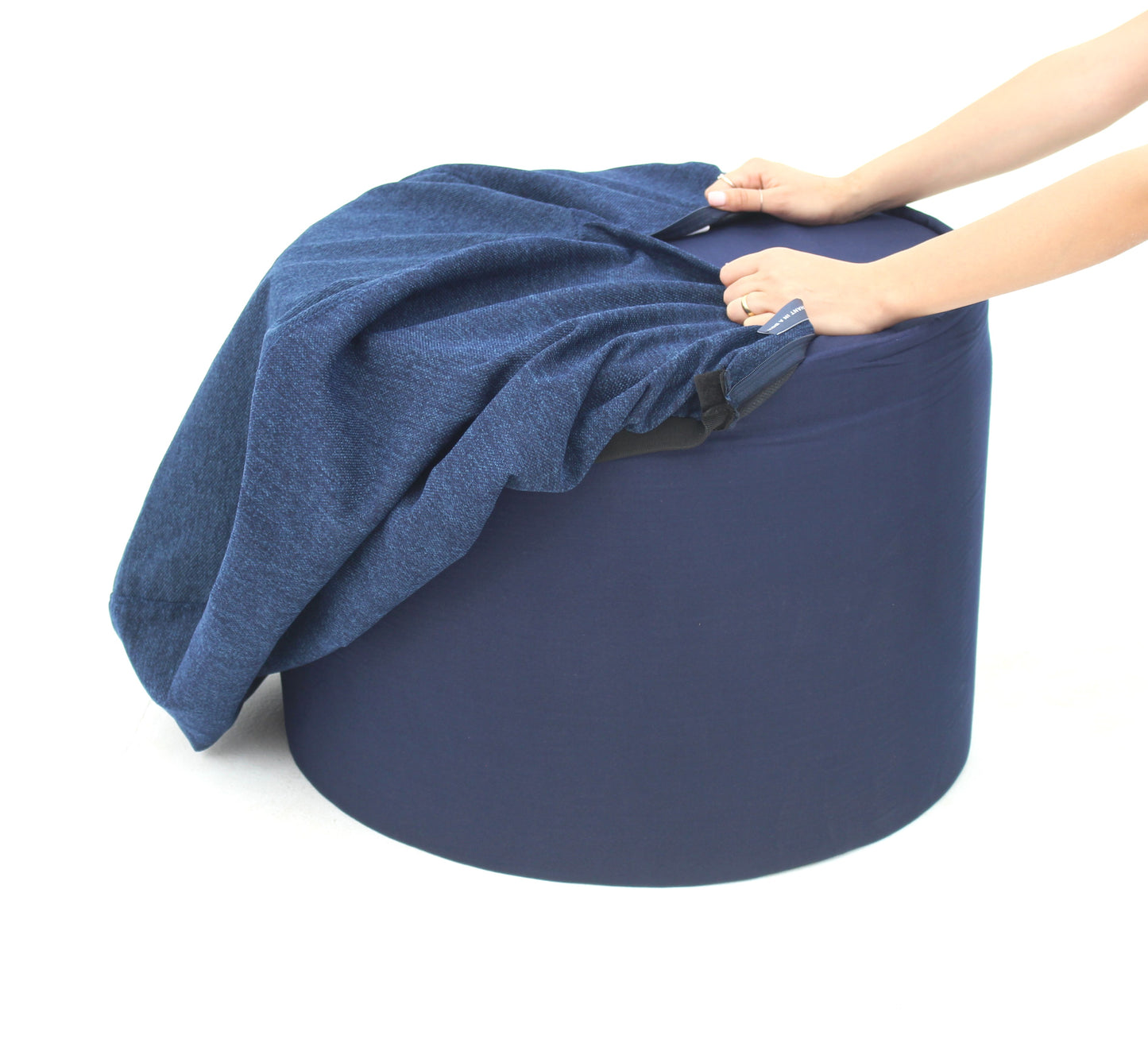 Large Round Ottoman | Pouf, Footrest, Side Table (24in Diameter)