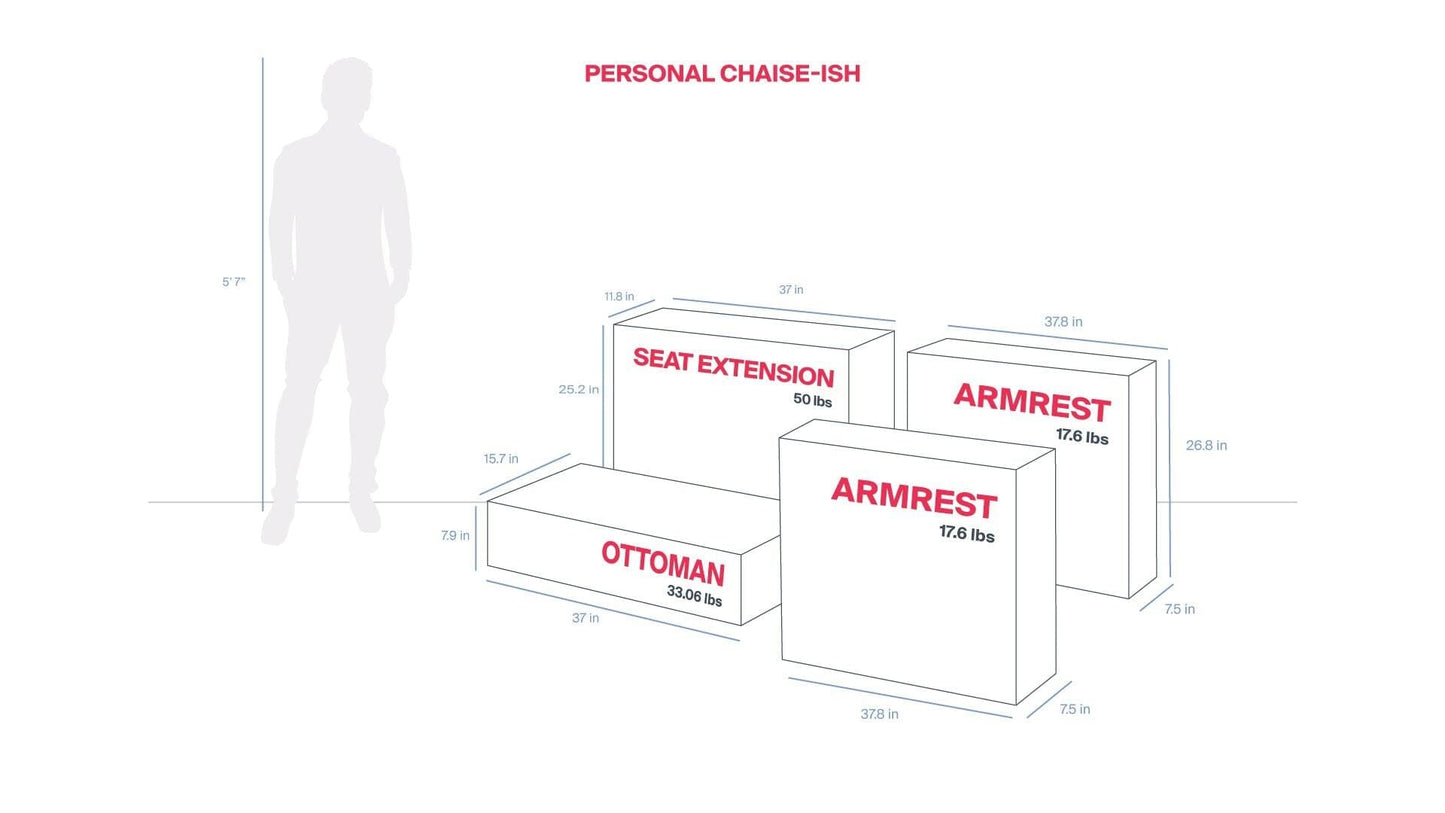 Personal Chaise-ish - Elephant in a box