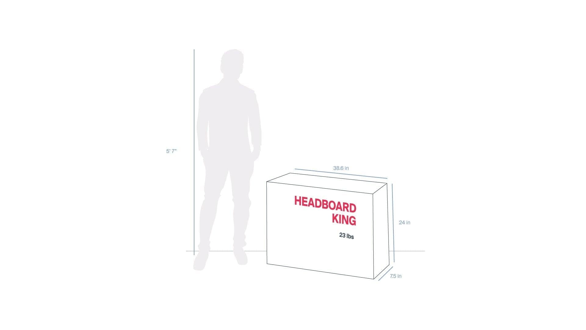 Headboard Bed Queen - Elephant in a box