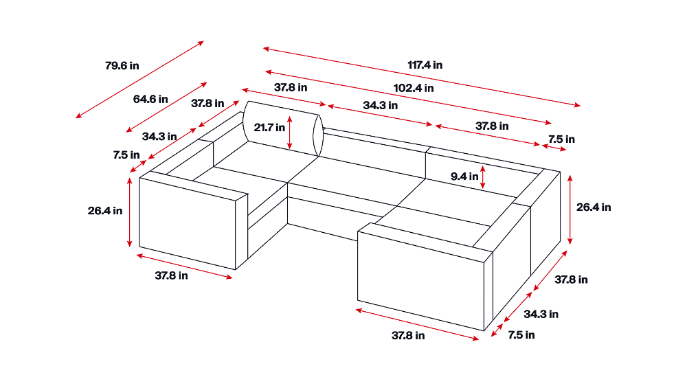 Small U Sectional - Elephant in a box